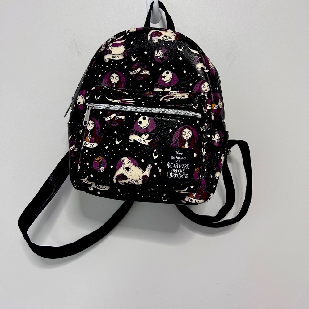 Loungefly Black and Purple Nightmare Before Christmas Backpack